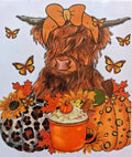 Autumn Highland Cow Cozy Season Tee