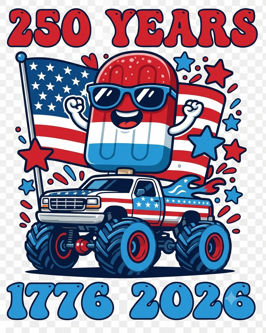 Stars, Stripes & Monster Trucks Tee