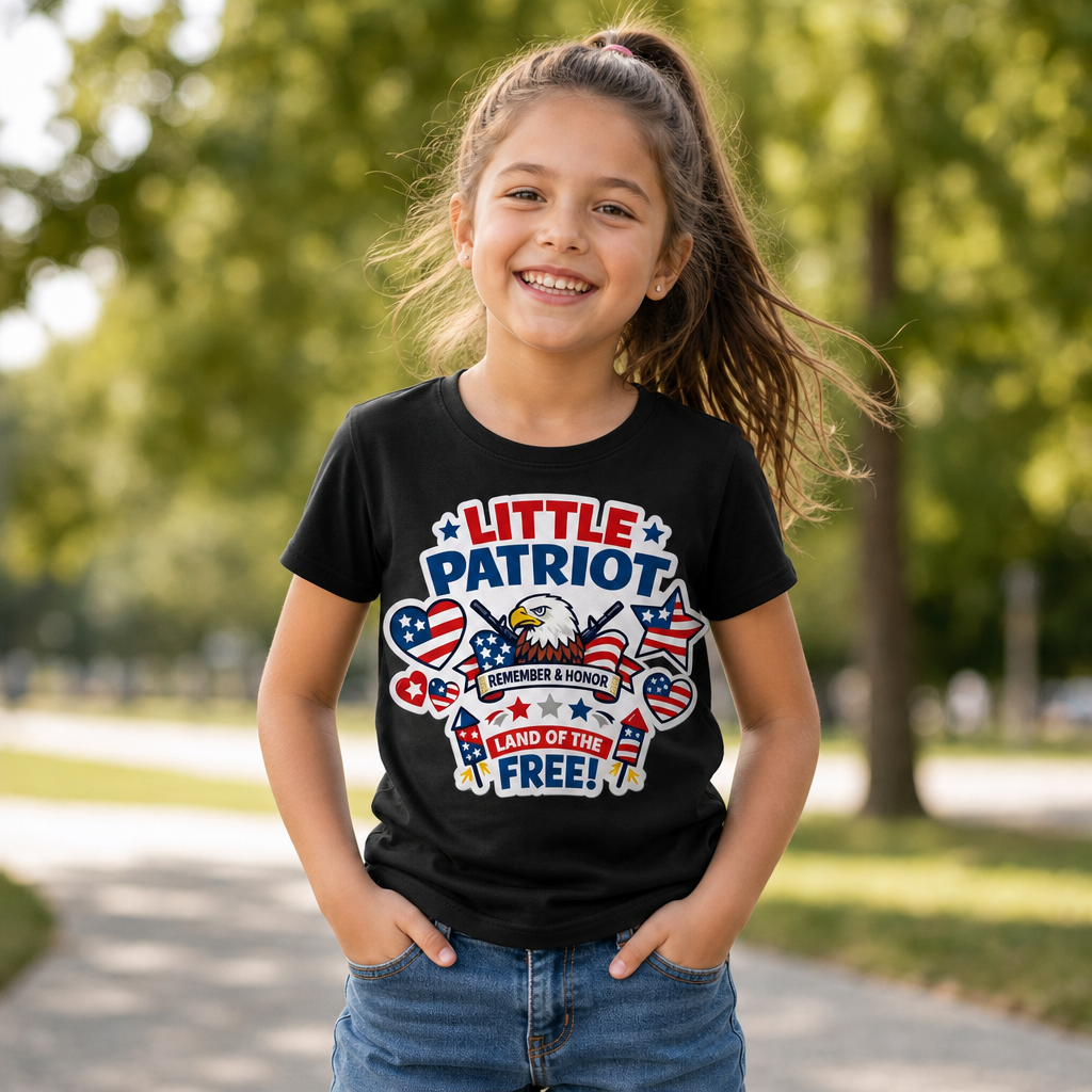 Little Patriot – Land of the Free Tee