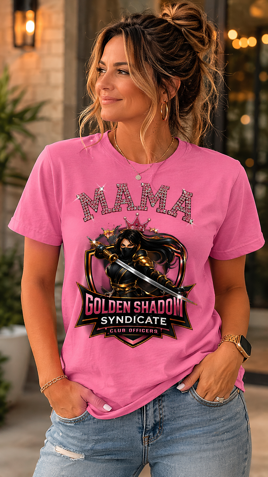 MAMA Rhinestone T-Shirt – Signature Shine Edition