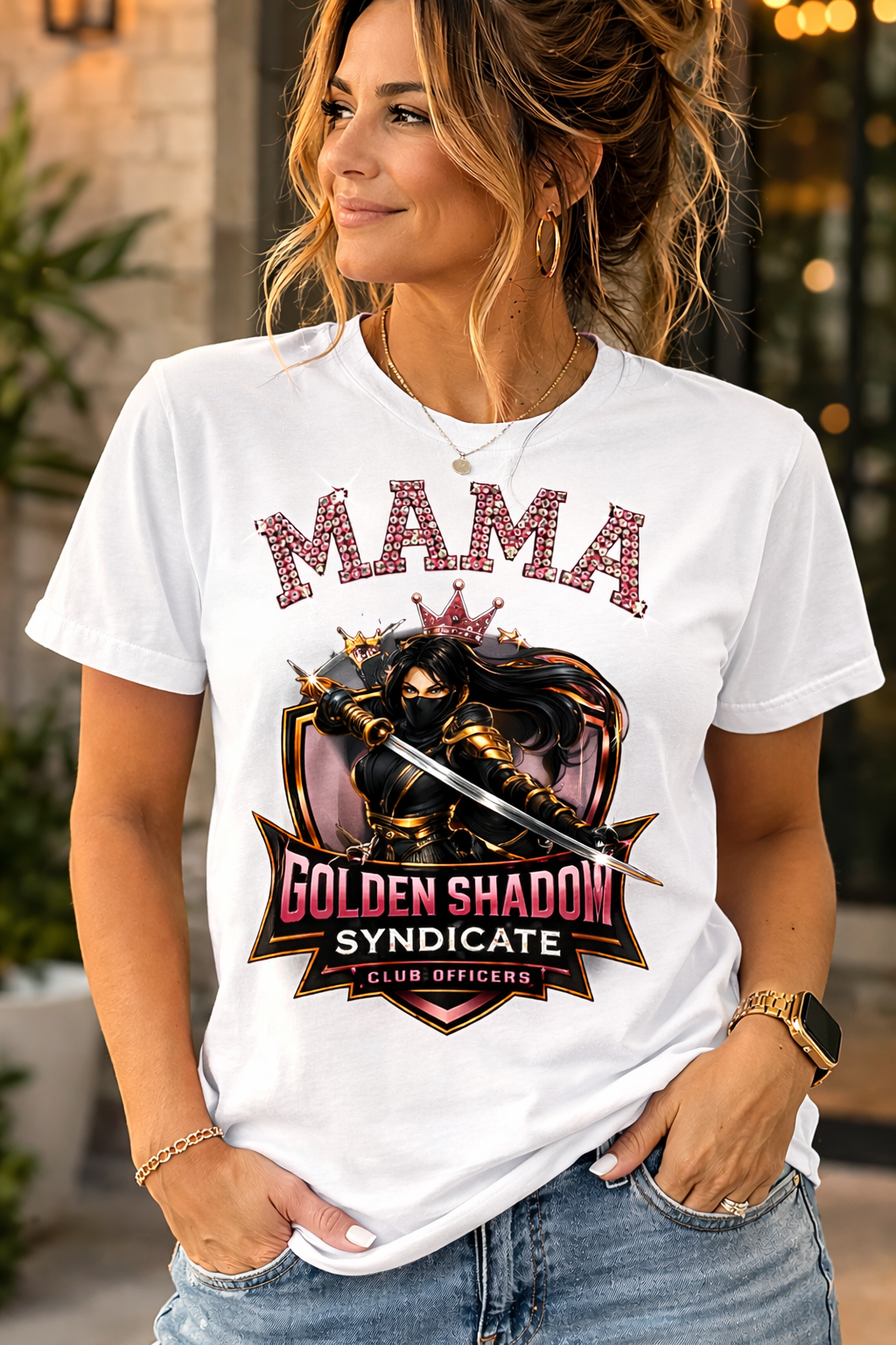 MAMA Rhinestone T-Shirt – Signature Shine Edition