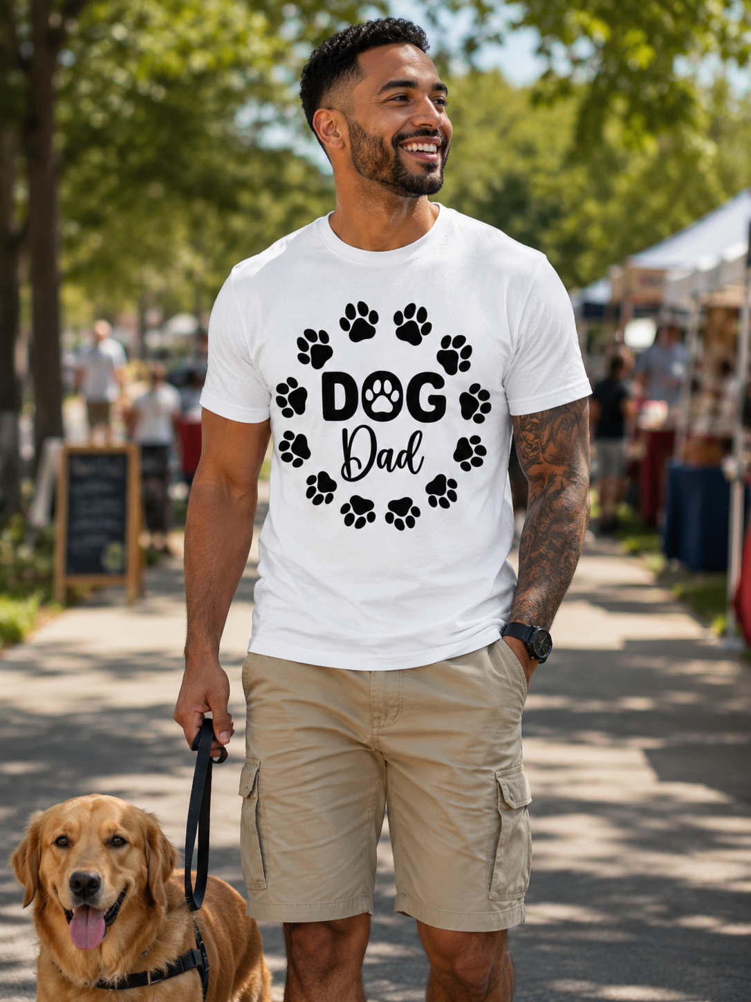 DOG Dad — Paw Circle Tee