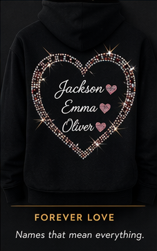 Forever Love Custom Hoodie – Kids Names Edition