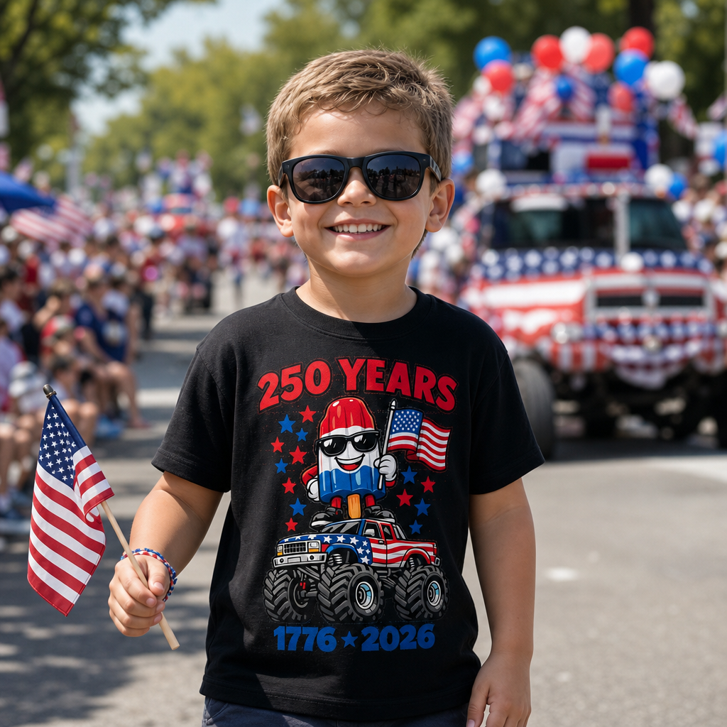 Stars, Stripes & Monster Trucks Tee